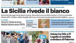 Prima Pagina, Giornale di Sicilia: “L’Isola rivede il bianco”