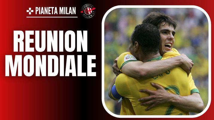 Kakà e Cafu, ex calciatori del Milan, qui con la maglia del Brasile (getty images)