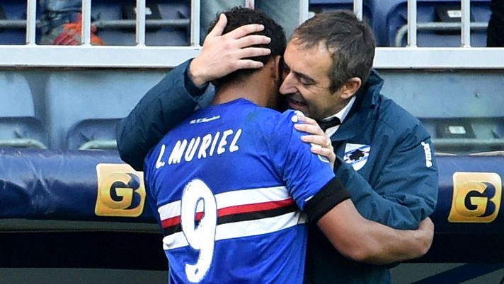 Luis Muriel e Marco Giampaolo, bomber e tecnico della Sampdoria (credits: GETTY Images) Luis Muriel e Marco Giampaolo, bomber e tecnico della Sampdoria (credits: GETTY Images)