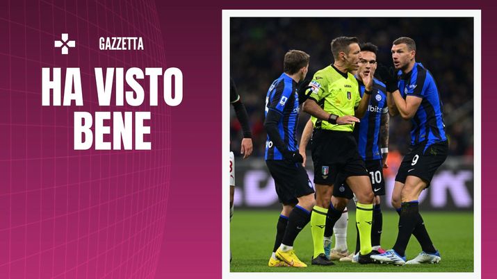 Moviola derby Inter-Milan 1-0 Serie A 2022-2023 arbitro Massa