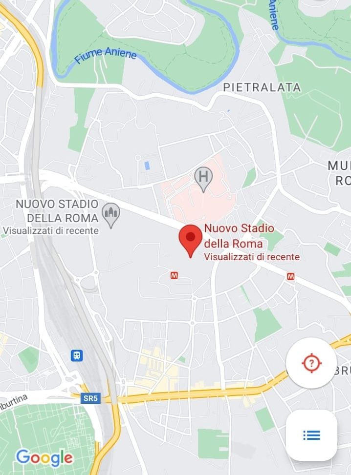 Roma, il nuovo stadio di Pietralata appare già su Google Maps- immagine 2