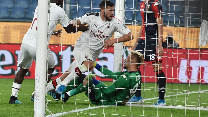 5 ottobre 2019, Genoa-Milan 1-2: Theo Hernandez esulta per il suo gol (credits: GETTY Images)