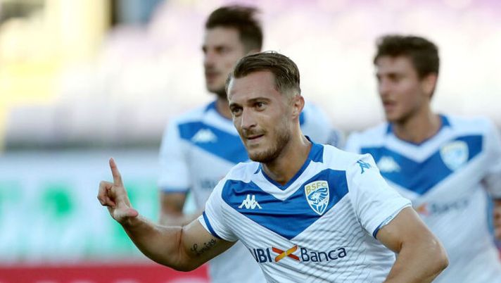 FLORENCE, ITALY - JUNE 22: Alfredo Donnarumma of Brescia Calcio celebrates after scoring a goal during the Serie A match between ACF Fiorentina and Brescia Calcio at Stadio Artemio Franchi on June 22, 2020 in Florence, Italy. (Photo by Gabriele Maltinti/Getty Images) *** Local Caption *** Alfredo Donnarumma ULTIMISSIME – Brescia, non convocati Joronen e Donnarumma! Novità Inter, Lapadula…- immagine 1