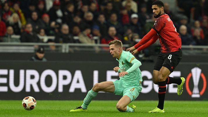 David Zima, difensore Slavia Praga. Qui in Milan-Slavia Praga, ritorno degli ottavi di finale di Europa League (getty images) David Zima, difensore Slavia Praga. Qui in Milan-Slavia Praga, ritorno degli ottavi di finale di Europa League (getty images)