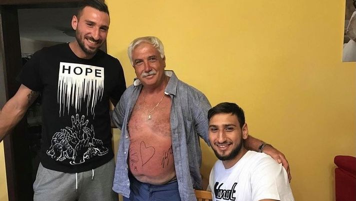 Antonio Gianluigi Donnarumma (ex giocatori del Milan) insieme allo zio scomparso | (credits: Instagram Donnarumma) 
