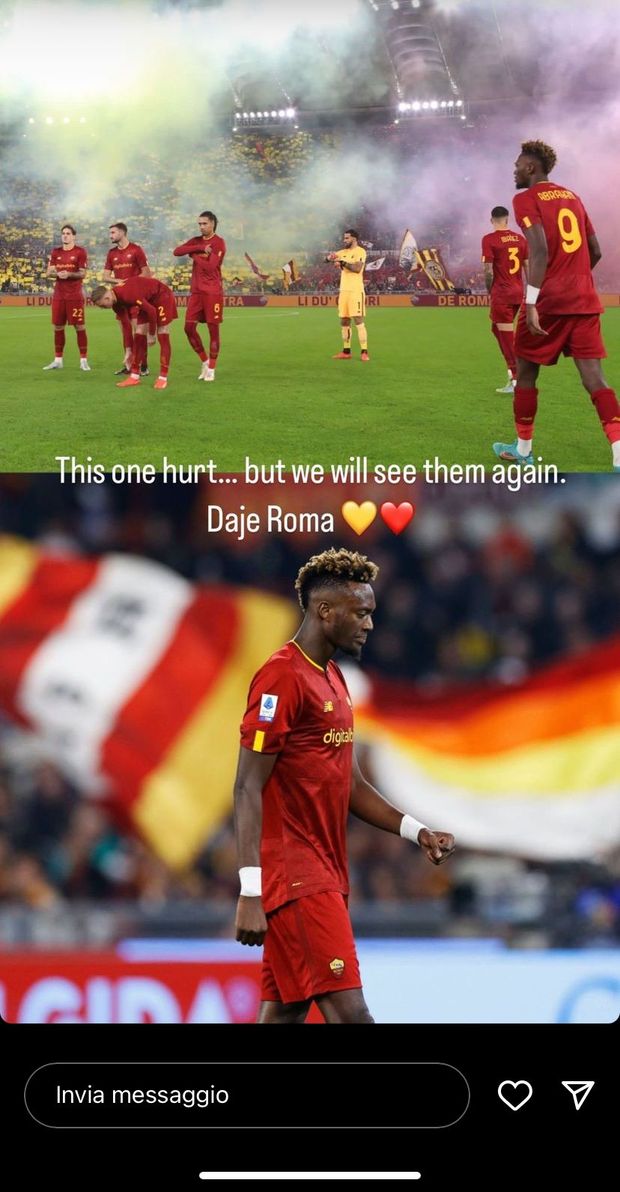 Roma-Lazio, Abraham: “Questa ha fatto male, ma li rivedremo. Daje”- immagine 2