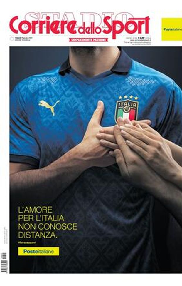 Prima Pagina, Corriere dello Sport: “L’amore per l’Italia non conosce distanza” Prima Pagina, Corriere dello Sport: “L’amore per l’Italia non conosce distanza”