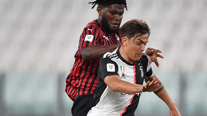 Franck Kessié e Paulo Dybala durante Juventus-Milan di Coppa Italia (credits: GETTY Images) 