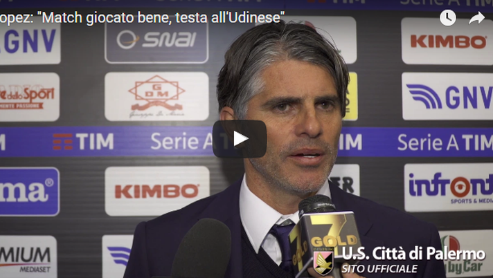 VIDEO Diego Lopez: &#8220;Palermo, pensiamo positivo. La squadra è viva e tiene bene il campo&#8221; 