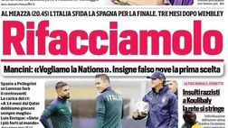 Prima Pagina, Corriere dello Sport: “Rifacciamolo! Al Meazza l’Italia sfida la Spagna”