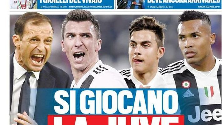 Prima Pagina, Tuttosport: “Si giocano la Juve. Napoli e Inter ok. Milan, patto Champions…” 