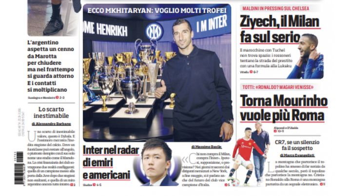 EDICOLA CDS – Inter nel radar di emiri e americani. Il Napoli chiama Dybala - immagine 1