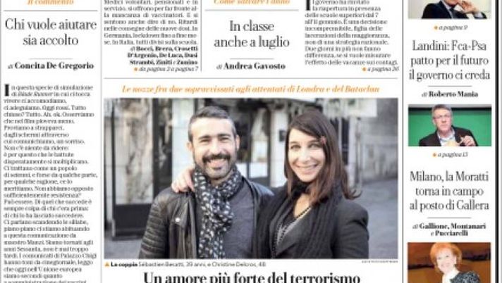 Prima Pagina, La Repubblica: “Coronavirus: i volontari del vaccino ma tutti divisi sulla scuola” 