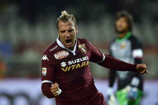 L'esultanza di Maxi Lopez per il gol del momentaneo 1-1 contro il Genoa L'esultanza di Maxi Lopez per il gol del momentaneo 1-1 contro il Genoa