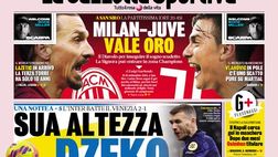 Prima Pagina, La Gazzetta dello Sport: “Sua altezza Dzeko. Milan-Juve vale oro”