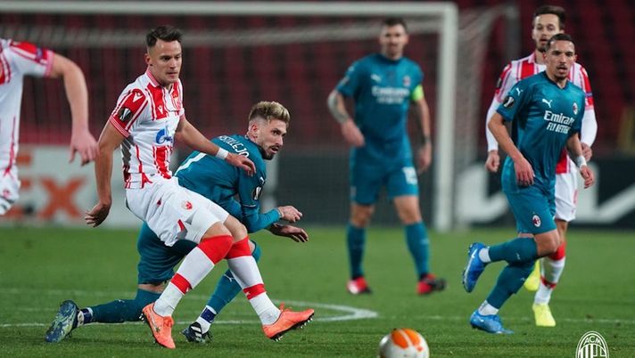 Samu Castillejo (centrocampista AC Milan), qui durante Stella Rossa-Milan (Europa League 2020-2021) | News (acmilan.com) 