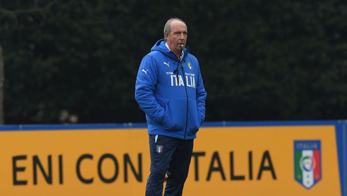 FLORENCE, ITALY - FEBRUARY 22:  Italian national team head coach Giampiero Ventura looks on during the training session at the club's training ground at Coverciano on February 22, 2017 in Florence, Italy.  (Photo by Claudio Villa/Getty Images) 