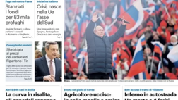 Prima Pagina, Giornale di Sicilia: “Putin gela i segnali di pace. Curva in risalita “