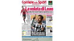 Prima Pagina, Corriere dello Sport: “La volata di Leao. Sorpasso Milan ma l’Inter…”