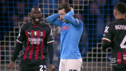 VIDEO Napoli-Milan 0-1, Kvaratskhelia come Giroud: Maignan dice no al tiro dal dischetto