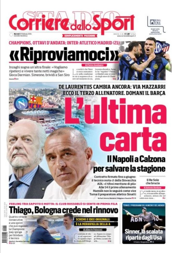 EDICOLA / CdS: «Riproviamoci». Inter, Inzaghi sogna un’altra finale - immagine 1