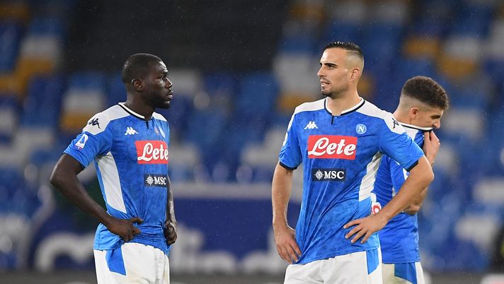 NAPLES, ITALY - NOVEMBER 09: Kalidou Koulibaly and Nikola Maksimovic of SSC Napoli stand disappointed after the Serie A match between SSC Napoli and Genoa CFC at Stadio San Paolo on November 09, 2019 in Naples, Italy. (Photo by Francesco Pecoraro/Getty Images) NAPLES, ITALY - NOVEMBER 09: Kalidou Koulibaly and Nikola Maksimovic of SSC Napoli stand disappointed after the Serie A match between SSC Napoli and Genoa CFC at Stadio San Paolo on November 09, 2019 in Naples, Italy. (Photo by Francesco Pecoraro/Getty Images)