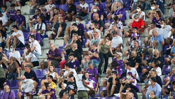 GERMOGLI PH: 13 AGOSTO 2021 FIRENZE STADIO ARTEMIO FRANCHI COPPA ITALIA FIORENTINA VS COSENZA NELLA FOTO PUBBLICO TIFOSI 