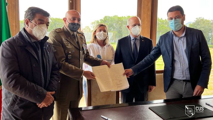 Cus Palermo, intesa con l’Esercito: firmato l’accordo per l’uso del Tenente Onorato  palermo