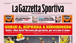 GAZZETTA DELLO SPORT – La prima pagina di oggi, 17 maggio 2020