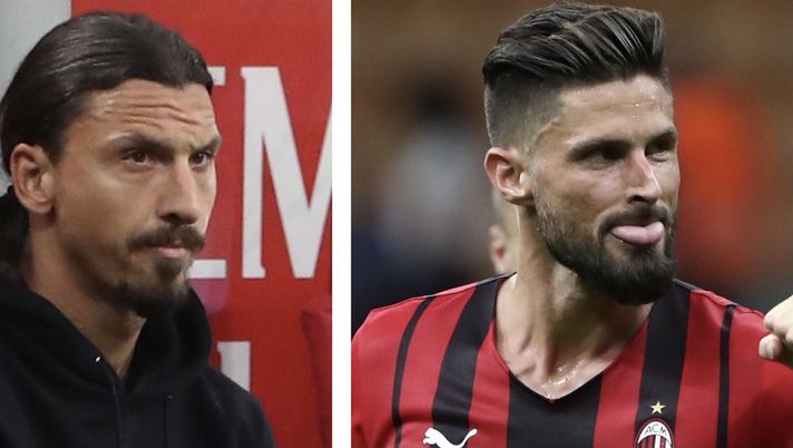 Zlatan Ibrahimovic e Olivier Giroud (attaccanti AC Milan) | Milan News (Getty Images) 