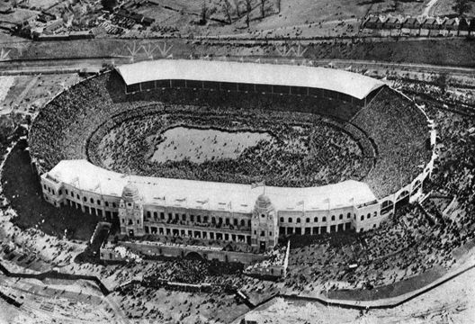 The first Cup Final at Wembley Stadium, London, 1923, (1926-1927). Illustration from Wonderful London, edited by Arthur St John Adcock, Volume I, published by Amalgamated Press, (London, 1926-1927). (Photo by The Print Collector/Print Collector/Getty Images) 