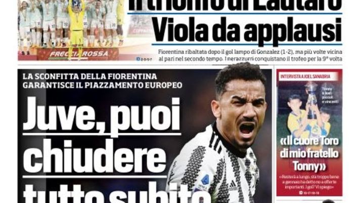 EDICOLA / TS: Il trionfo di Lautaro, l’Inter si tiene la Coppa Italia - immagine 1