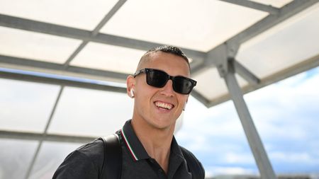 FLORENCE, ITALY - JUNE 10: Pierluigi Gollini of Italy departs for England on June 10, 2022 in Florence, Italy. (Photo by Claudio Villa/Getty Images)