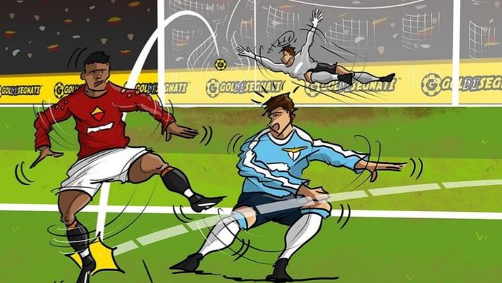 Il tacco di Mancini nel derby: vignetta e t-shirt, la rievocazione è completa Il tacco di Mancini nel derby: vignetta e t-shirt, la rievocazione è completa - immagine 1