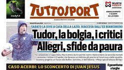 PRIMA PAGINA TUTTOSPORT OGGI: “Caso Acerbi: lo sconcerto di Juan Jesus”