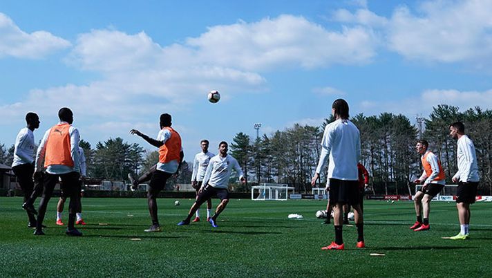 Un'immagine dell'allenamento del Milan a Milanello (credits: acmilan.com) Un'immagine dell'allenamento del Milan a Milanello (credits: acmilan.com)