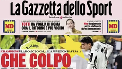 Prima Pagina, La Gazzetta dello Sport: “Che colpo di fulmine. Un muro per l’Inter”