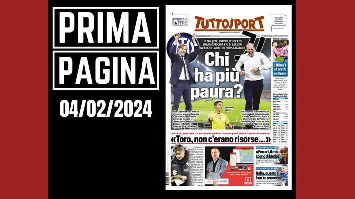 Prima pagina Tuttosport: il Milan c'è e tifa per il pari