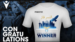 Lazio, in vendita la maglia celebrativa della Supercoppa
