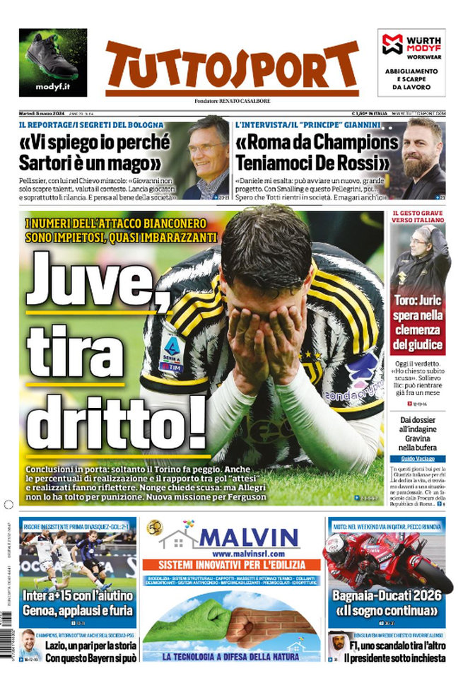 Prima Pagina Tuttosport 05-03-2024