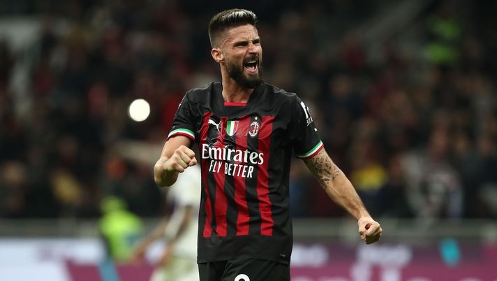 Olivier Giroud AC Milan Milan-Fiorentina 2-1 Serie A 2022-2023