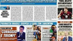 Prima Pagina, Tuttosport: “Italia record, ma ora vinci! 0-0 in Svizzera”