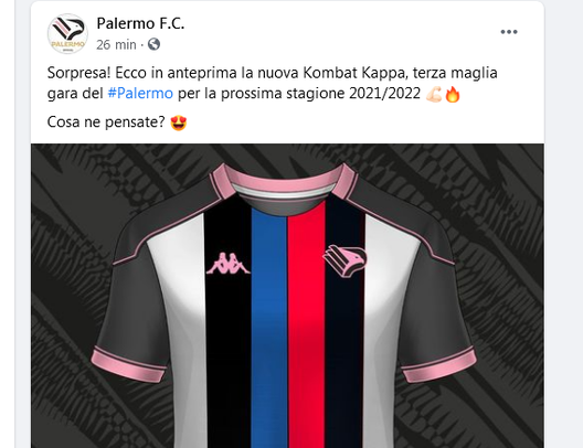 Palermo maglia (Facebook Palermo) Palermo maglia (Facebook Palermo)