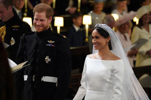 Prince Harry and Meghan Markle in St George's Chapel at Windsor Castle during their wedding. PRESS ASSOCIATION Photo. Picture date: Saturday May 19, 2018. See PA story ROYAL Wedding. Photo credit should read: Jonathan Brady/PA Wire Prince Harry and Meghan Markle in St George's Chapel at Windsor Castle during their wedding. PRESS ASSOCIATION Photo. Picture date: Saturday May 19, 2018. See PA story ROYAL Wedding. Photo credit should read: Jonathan Brady/PA Wire