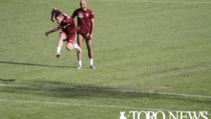 Belotti e Zaza in allenamento a Bormio 