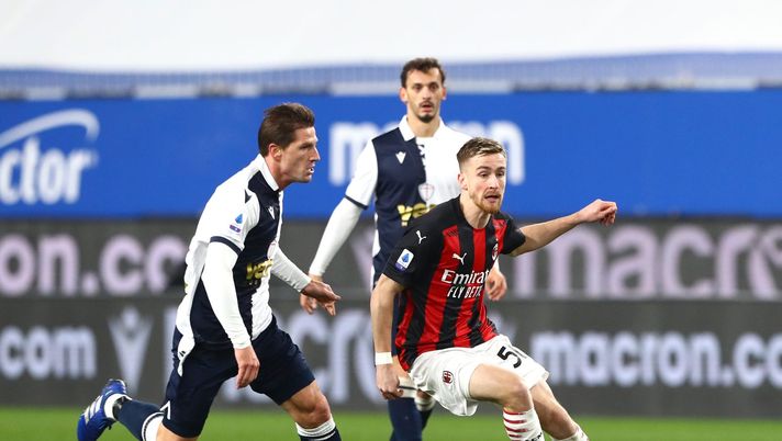 Alexis Saelemaekers (centrocampista AC Milan) durante Sampdoria-Milan (Serie A 2020-2021) | AC Milan News (Getty Images) 