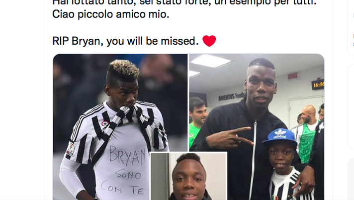 Addio a Bryan Dodien, la commovente lettera di Pogba: “Non ti dimenticherò” Addio a Bryan Dodien, la commovente lettera di Pogba: “Non ti dimenticherò”