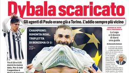 Prima Pagina, Corriere dello Sport: “Dybala scaricato. Carlo firma il fallimento Psg”
