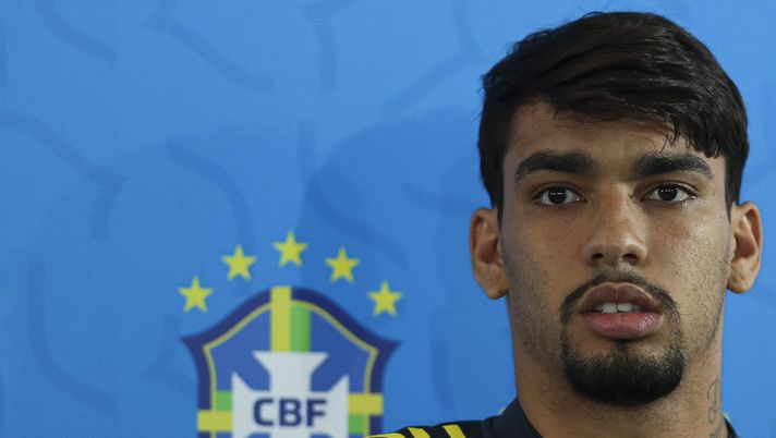 Lucas Paquetá in conferenza stampa con il Brasile (credits: GETTY Images) 