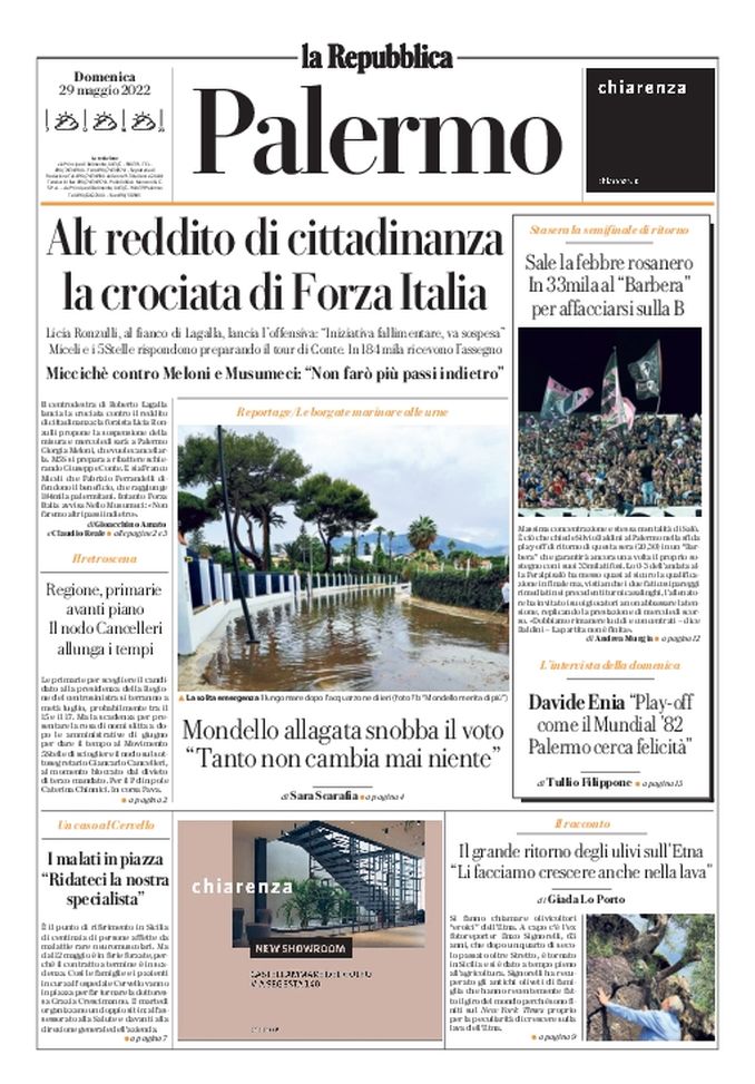 Prima Pagina, La Repubblica-Palermo: “In 33mila al Barbera per affacciarsi sulla B“ - immagine 1